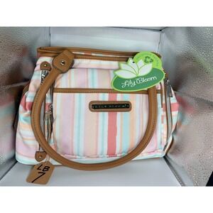 Lily Bloom "Maggie" Satchel Painted Striped - NWT